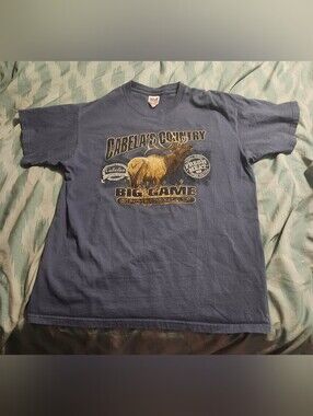 Vintag 90s / Y2K e Cabela's Country Big Game Graphic T-Shirt Men's Size Large